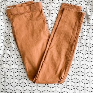 H&M // Rust Orange Slip-on Jeggings